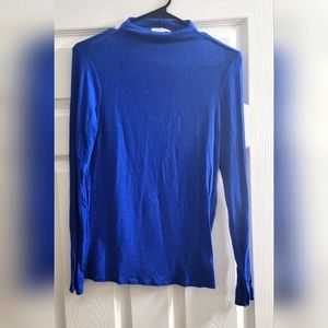 Nine West Womens Blue Soft Long Sleeve Small